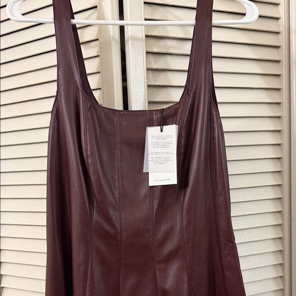 7 For All Mankind Burgundy Mini Dress